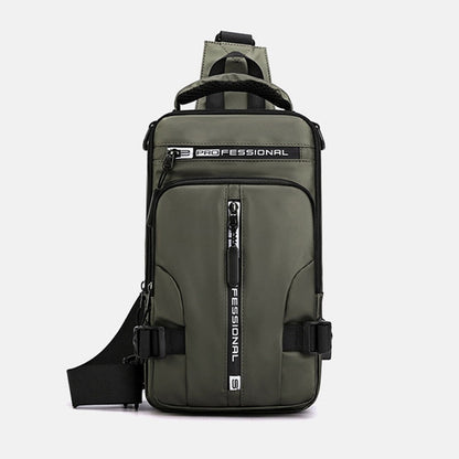 Waterproof Crossbody Bag with USB Charging and Pockets - Luxicro