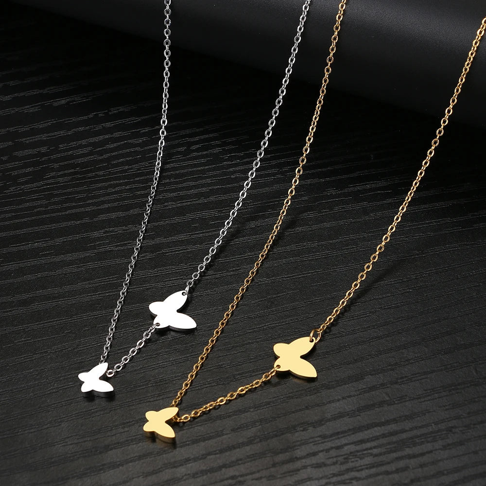 Dainty Butterfly Charm Necklace