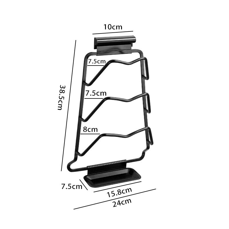 Compact Kitchen Pot Lid Storage Holder