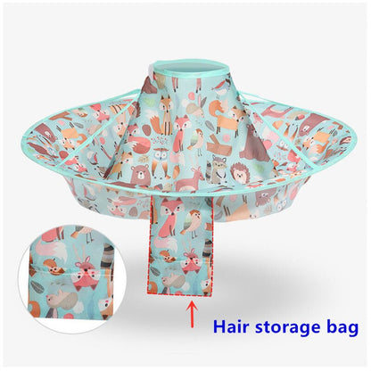 Practical Reusable Children's Hair Cutting Bib