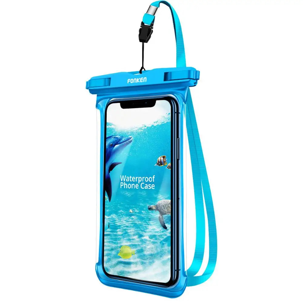 Waterproof Clear Phone Case with Adjustable Neck Lanyard - Luxicro
