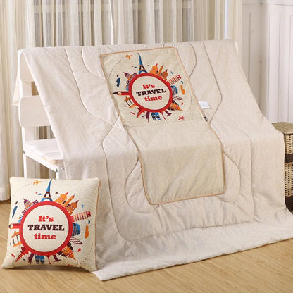 Cozy Plush Reversible Blanket Set