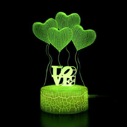 Colorful 3D LED Night Light Lamp