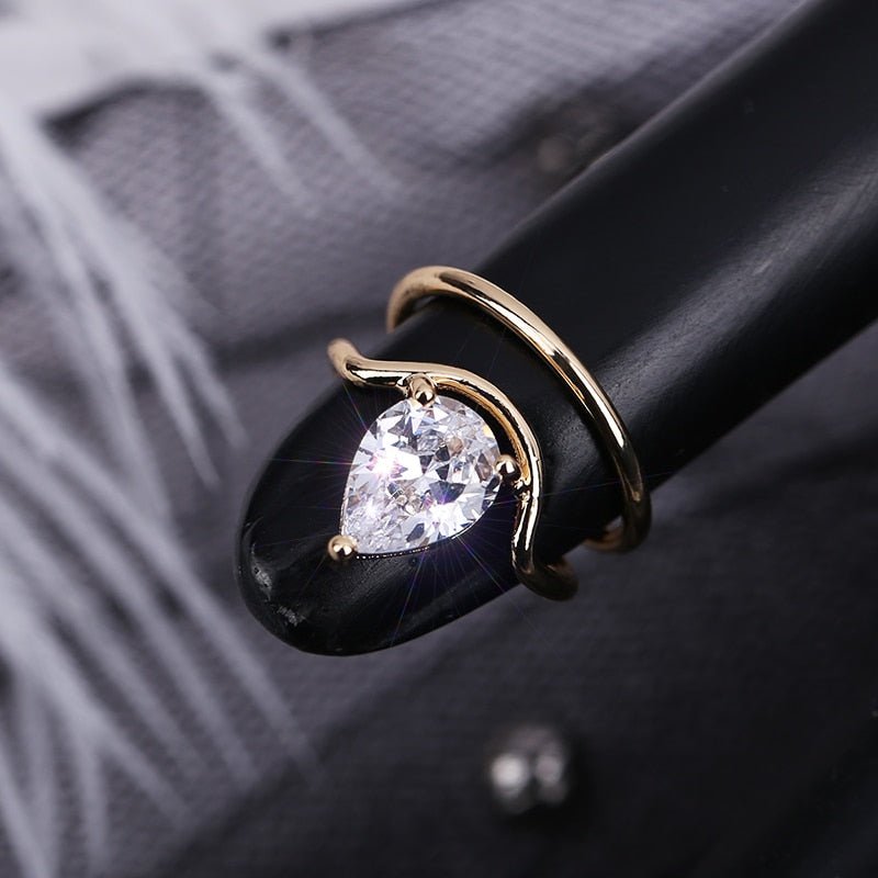 Trendy Silver Stacking Slim Ring Set