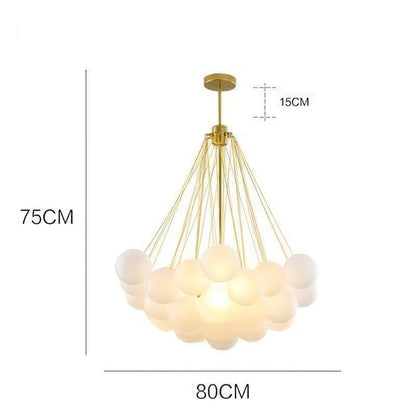 Luxury Pendant Light With Soft White Glass Shades