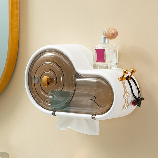 Compact Toilet Paper Holder and Storage Box - Luxicro