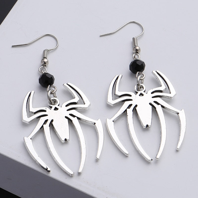 Edgy Black Gothic Drop Earrings