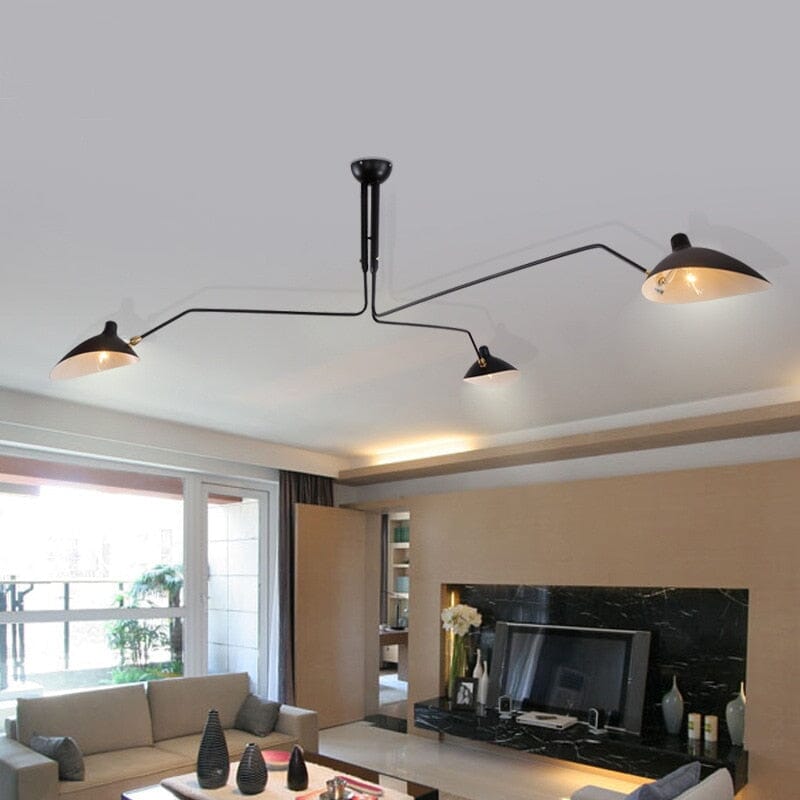 Luxury 3 Light Black Gold Ceiling Chandelier