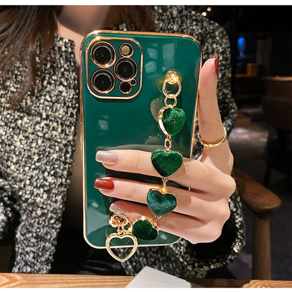 Metallic Heart iPhone Phone Cover
