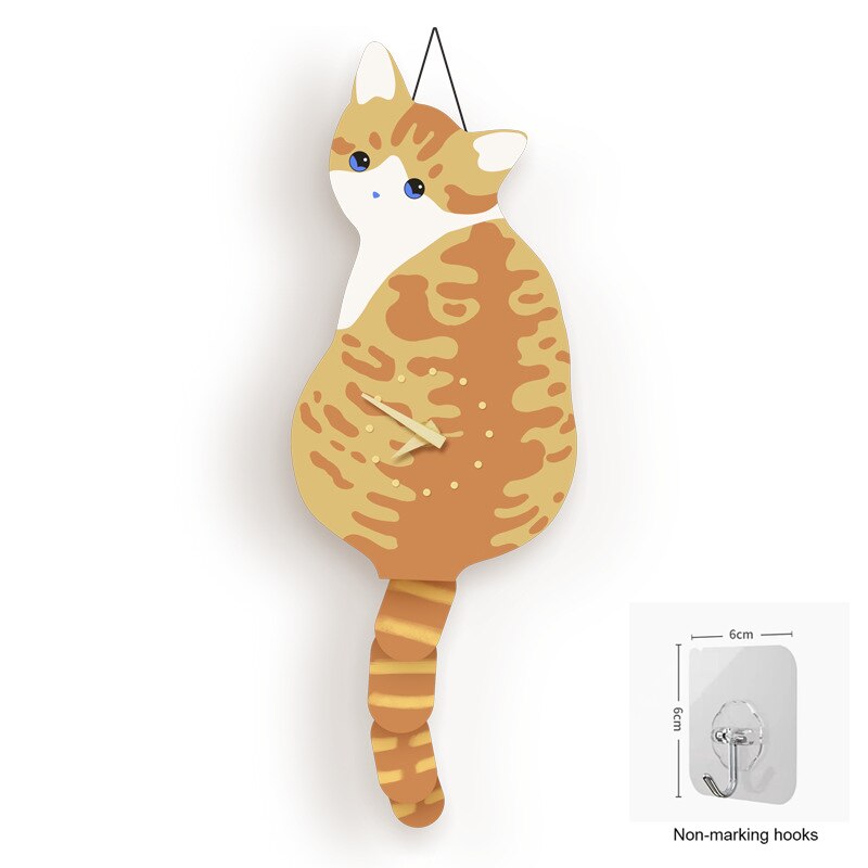 Fun Cat Shaped Wall Clock