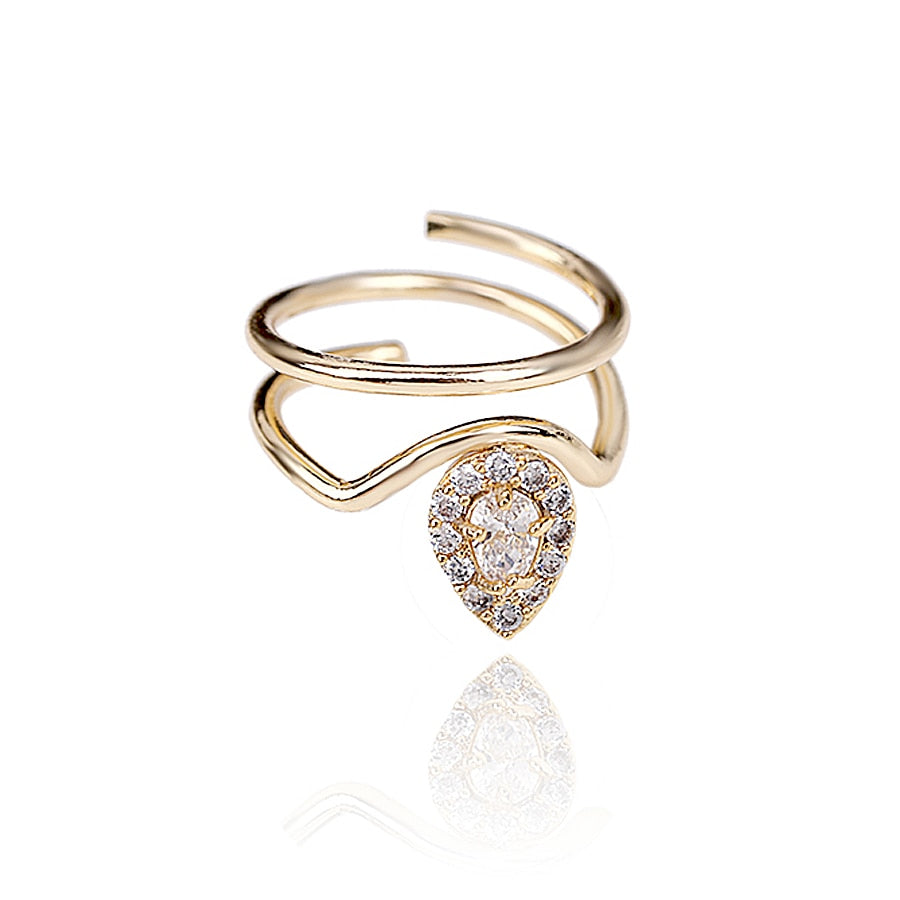 Trendy Silver Stacking Slim Ring Set