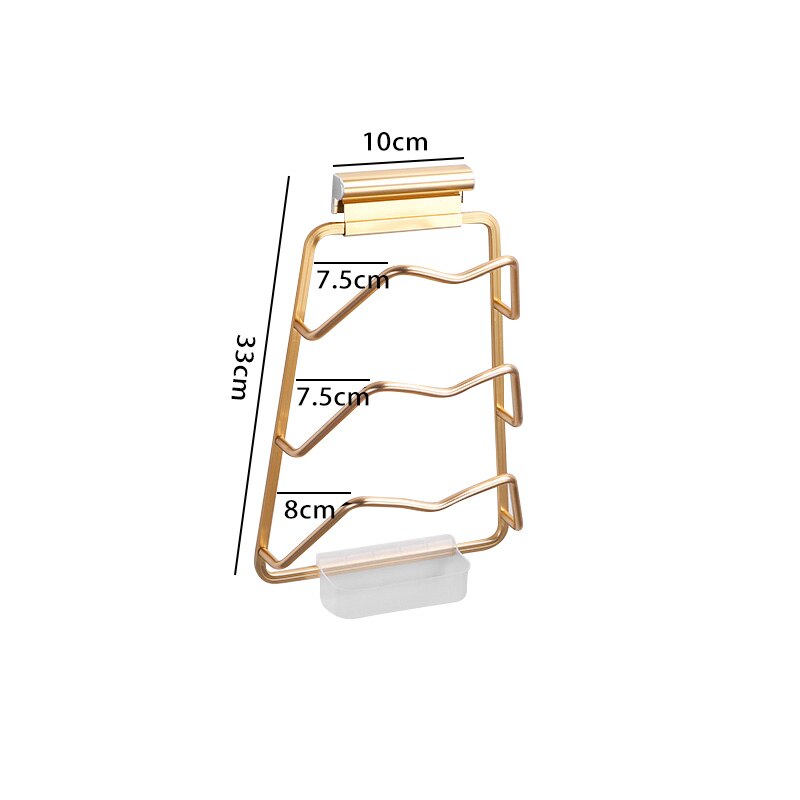 Sturdy Wall Mount Pot Lid Organizer Rack - Luxicro