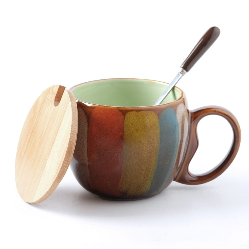 Colorful Hand Painted Coffee Mug