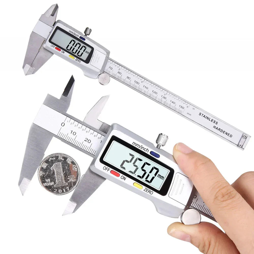 Precise Metal Electronic Caliper 6 Inch LCD Screen