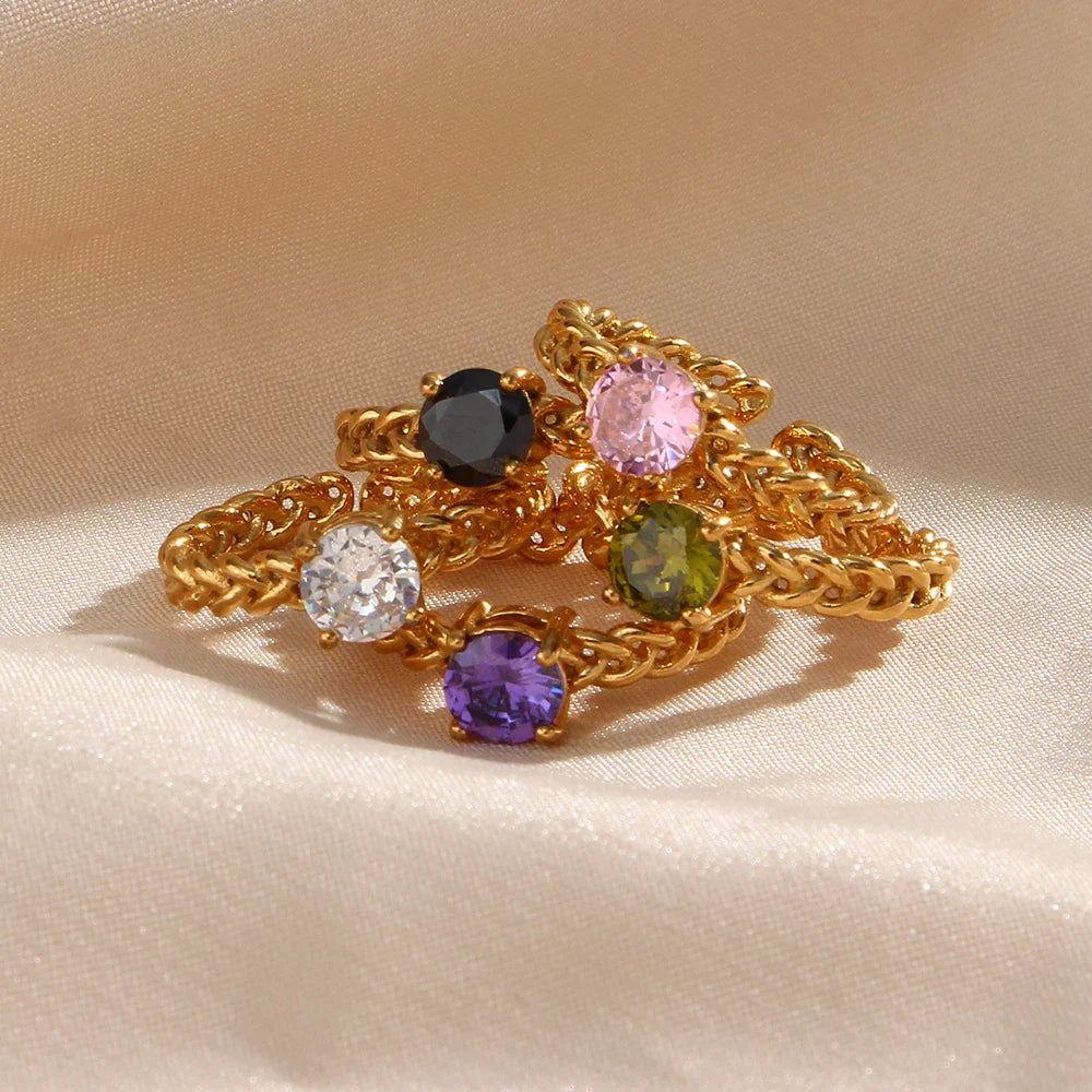 Luxury Diamond Braided Wedding Ring