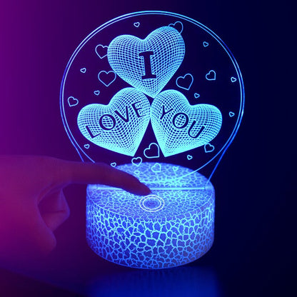 Colorful 3D LED Night Light Lamp