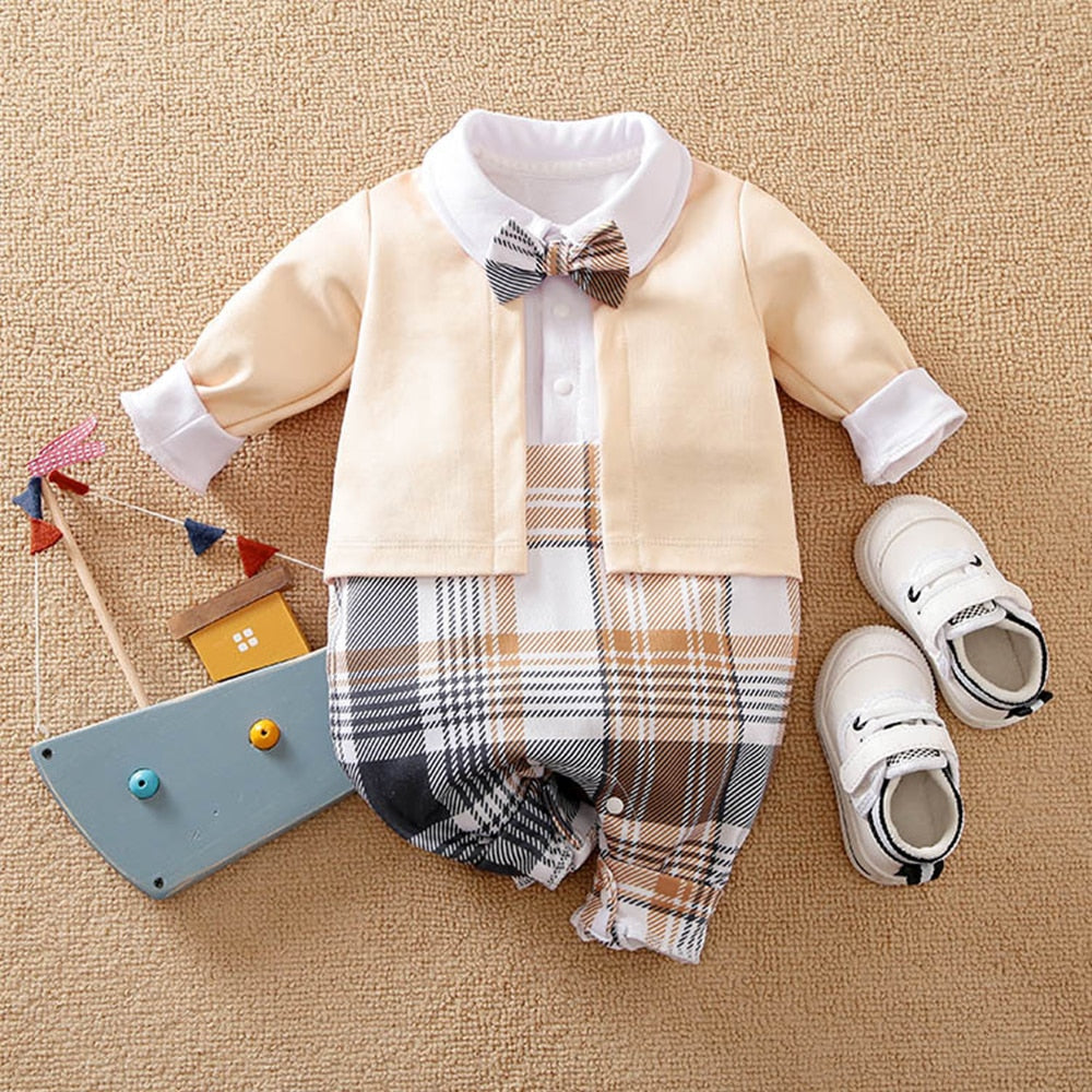 Adorable Infant Boy Short Romper