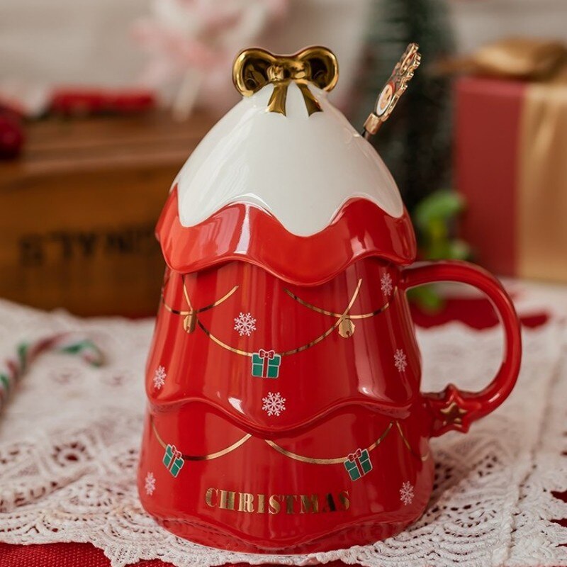 Colorful 3D Christmas Tree Coffee Mug - Luxicro