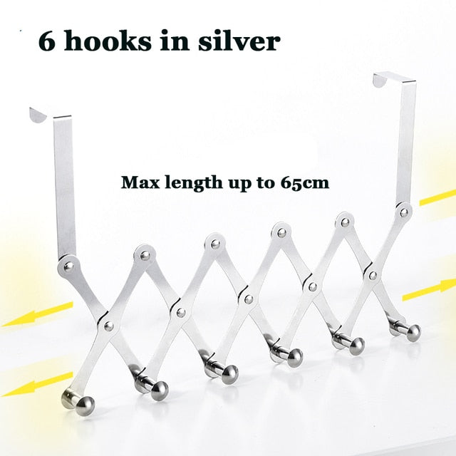 Space Saving Over Door Clothing Hook Rack