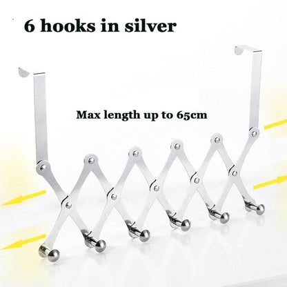 Space Saving Over Door Clothing Hook Rack