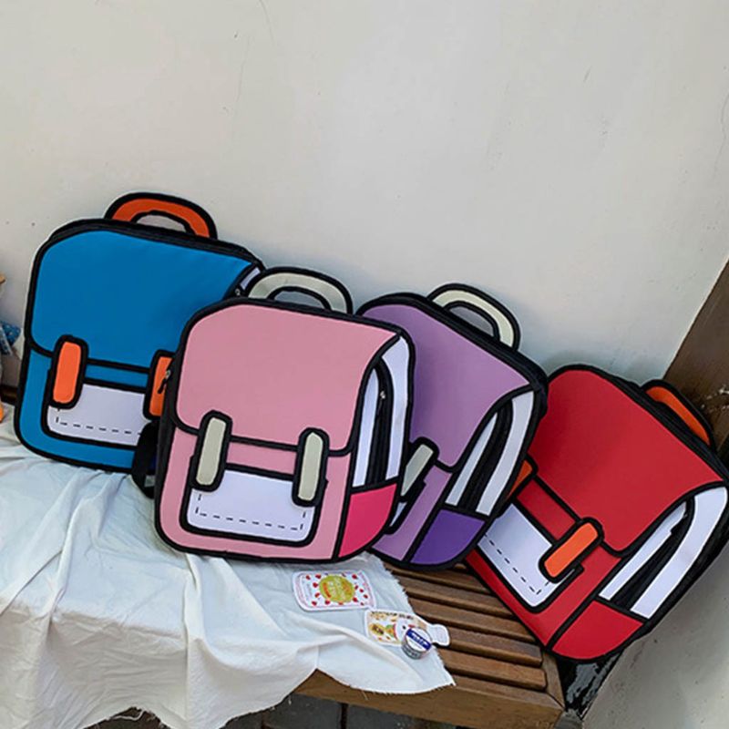 Fun Colorful Cartoon School Backpack