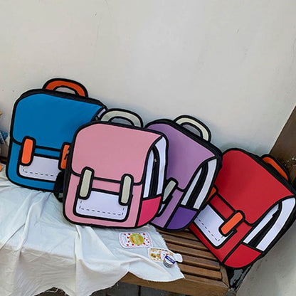 Fun Colorful Cartoon School Backpack