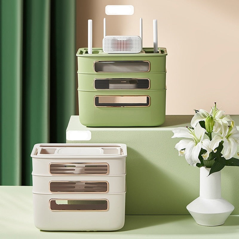 Compact Modular Router Cable Organizer Stand - Luxicro