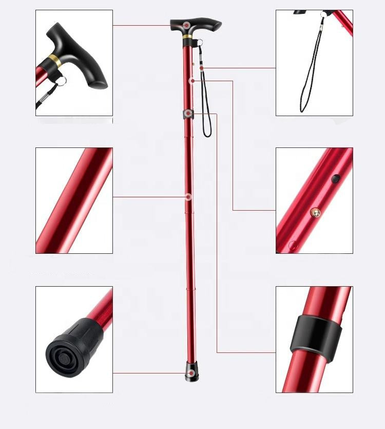 Portable Collapsible Walking Cane for Elderly and Disabled