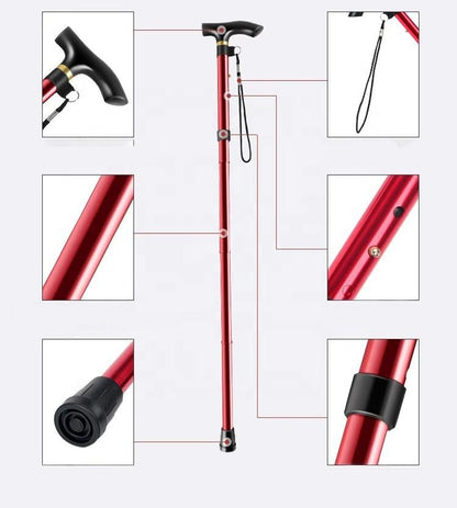 Portable Collapsible Walking Cane for Elderly and Disabled