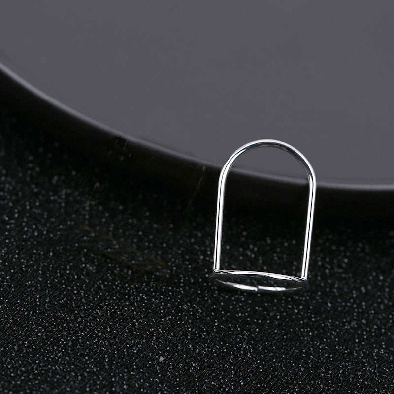 Trendy Silver Stacking Slim Ring Set