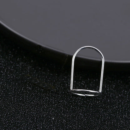 Trendy Silver Stacking Slim Ring Set