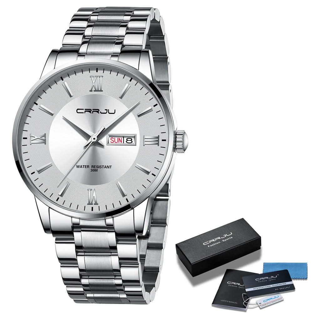 Stylish Mens Water Resistant Stainless Steel Watch