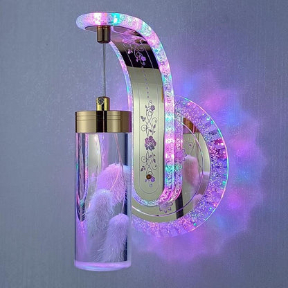 Elegant Glass Floral Dimmable Wall Lamp