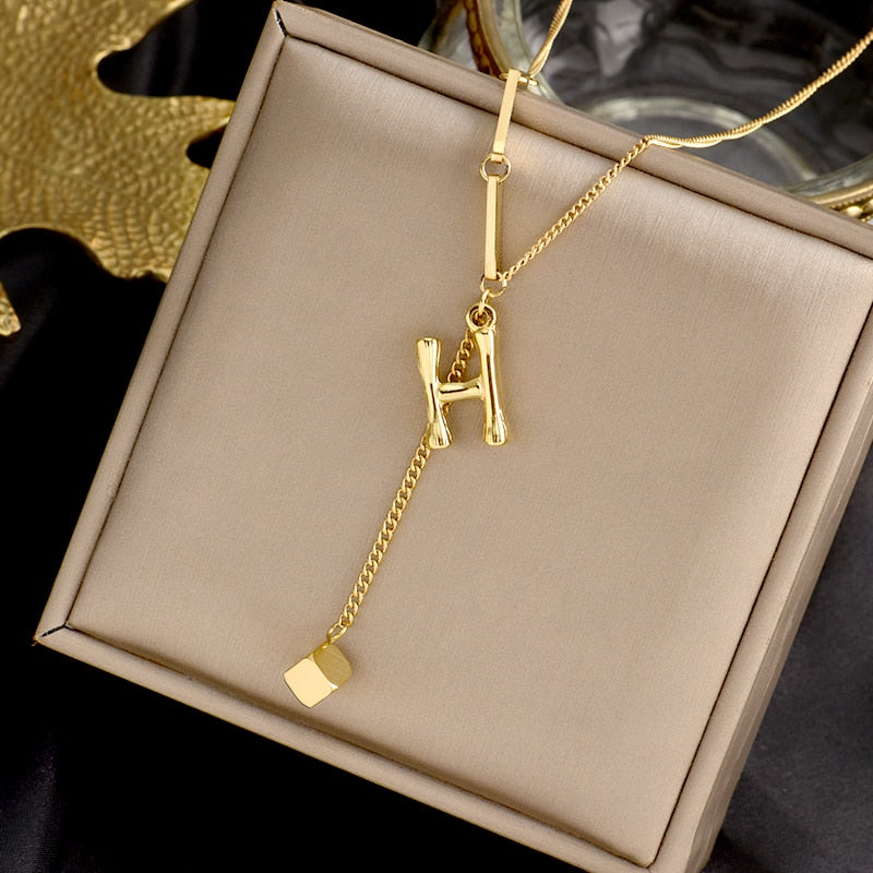 Custom Monogrammed Pendant Necklace - Luxicro