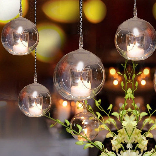 Beautiful Clear Candle Holder Ornament - Luxicro