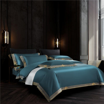 Luxury Embroidered Egyptian Cotton Bedding Set