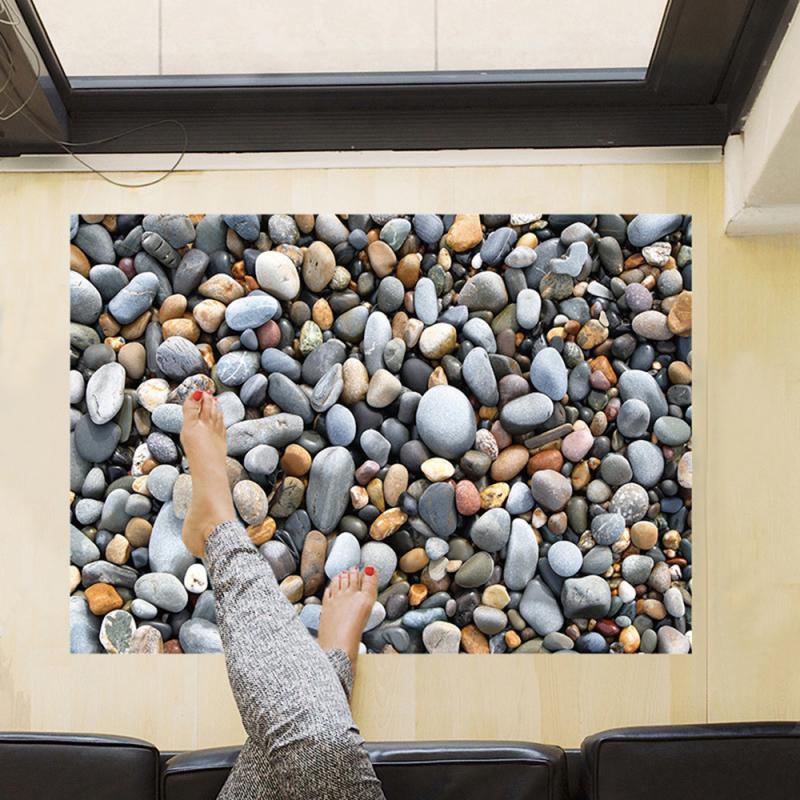 Stylish Stone Look Bathroom Floor Stickers