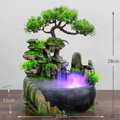 Vibrant LED Tabletop Water Feature