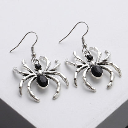 Edgy Black Gothic Drop Earrings - Luxicro