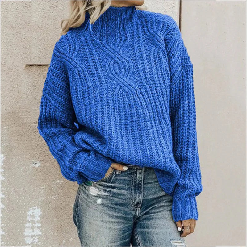 Cozy Oversized Cable Knit Women's Sweater