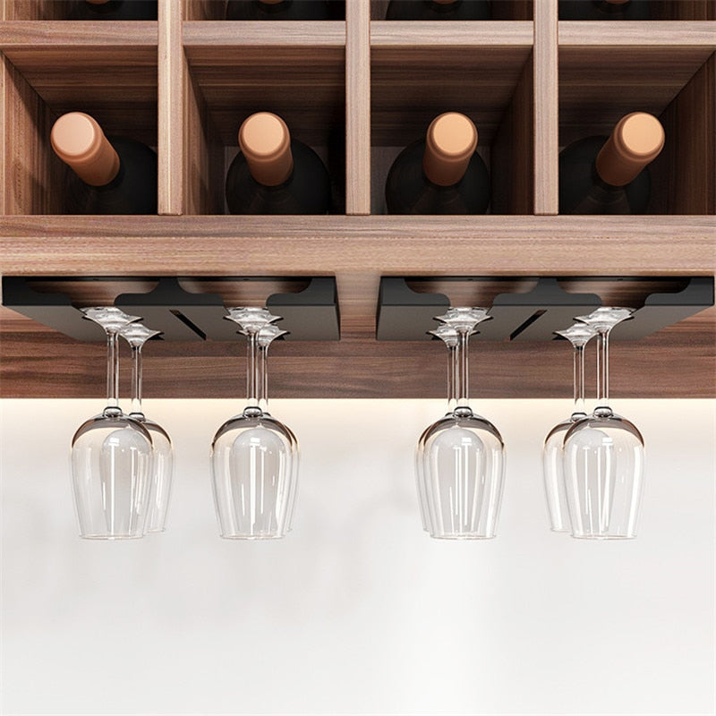 Compact Wall Mounted Glass Storage Rack