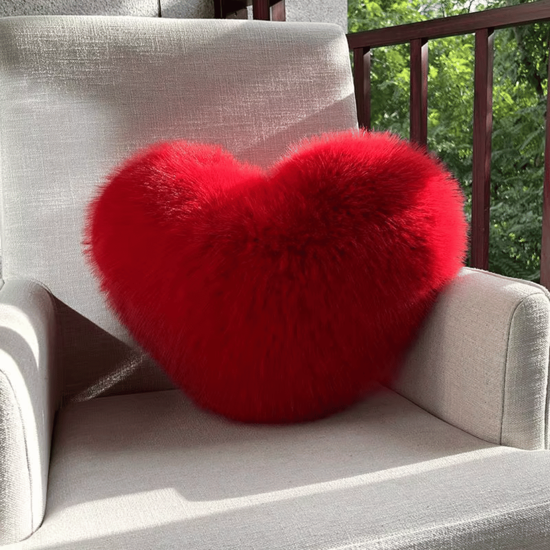 Plush Love Shape Cushion | Soft Home Decor Pillow
