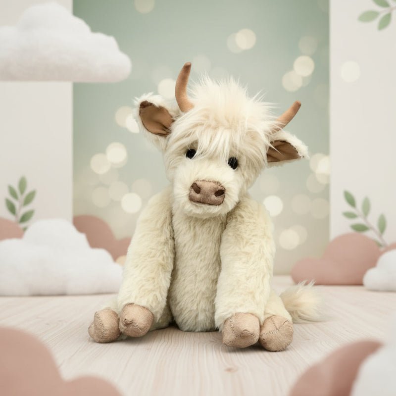 Country Cow Decor Figurine with Flowers - Luxicro