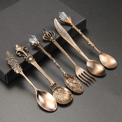 Vintage Engraved Teaspoon - Luxury Silverware
