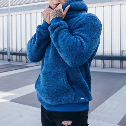 Warm Mens Fleece Hoodie - Soft Sherpa Jacket