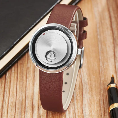 Affordable Leather Strap Quartz Watch Set For Couples