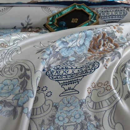 Luxurious Soft Silver Grey Bedding Duvet Cover Set