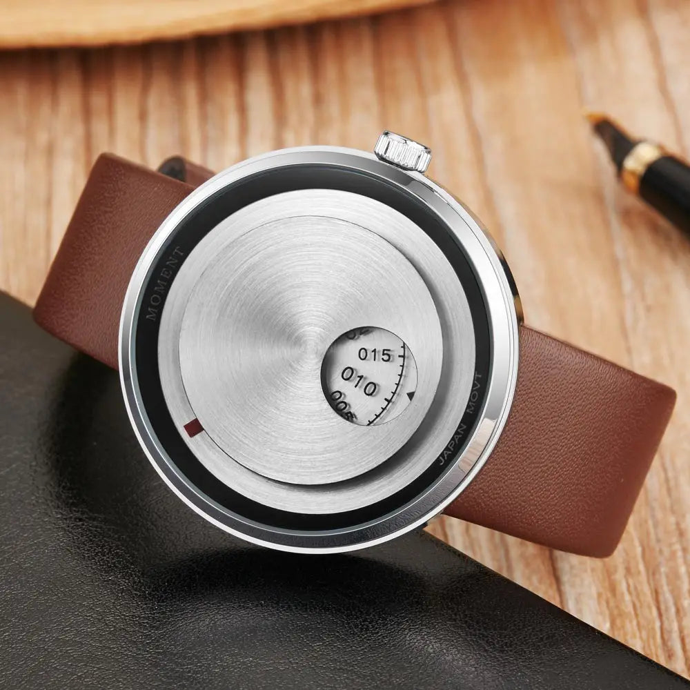 Affordable Leather Strap Quartz Watch Set For Couples