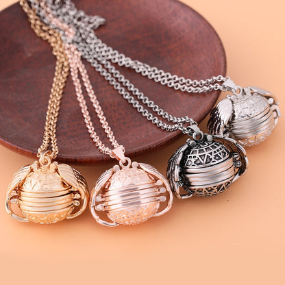 Vintage Angel Wing Picture Pendant Necklace