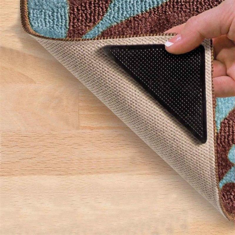 Non-Slip 4 Piece Adhesive Rug Grippers - Luxicro